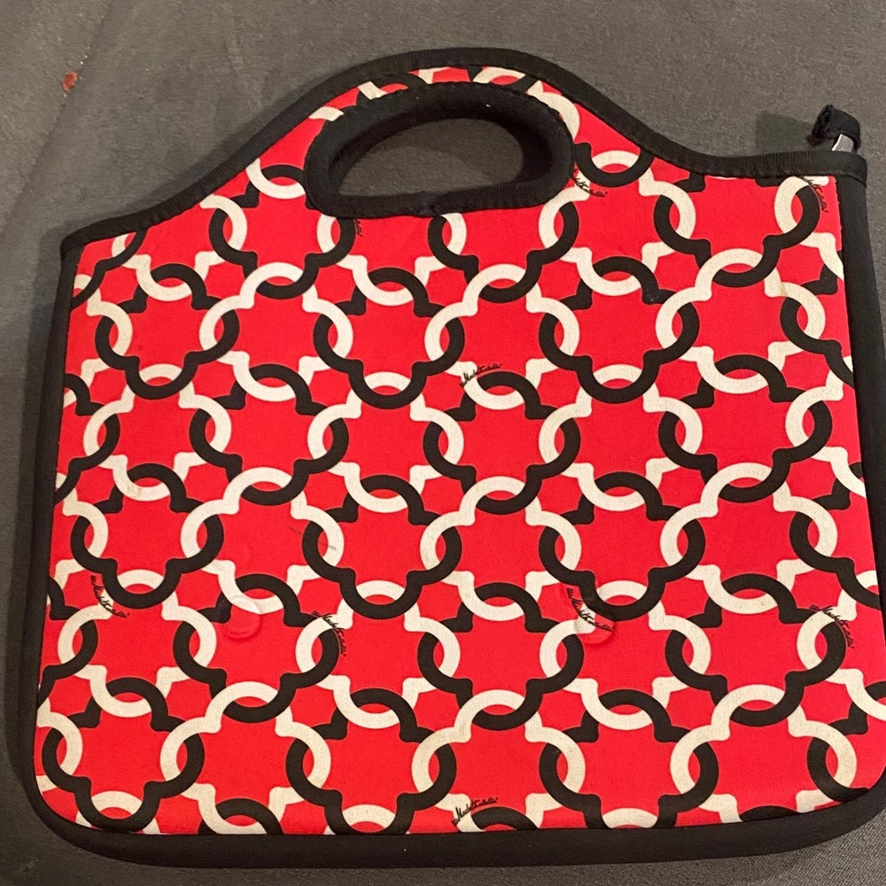 Macbeth Red and Black Patterned Lunch Bag